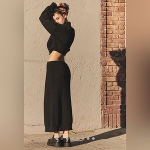 NWOT: Free People- Hailee skirt set - Black- Medium